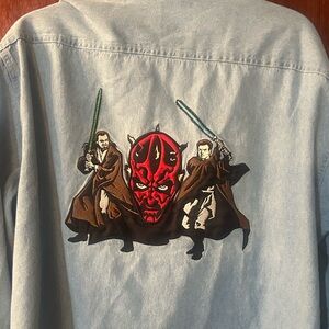 Vintage XL Star Wars Embroidered Denim shirt
